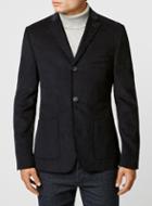 Topman Mens Blue Navy Cord Skinny Fit Blazer