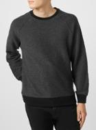 Topman Mens Ltd Black Textured Sweatshirt