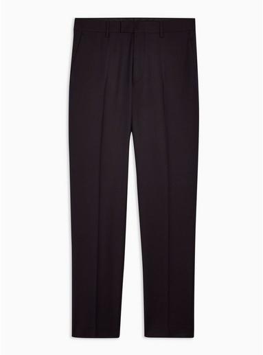 Topman Mens Red Burgundy Skinny Fit Suit Pant