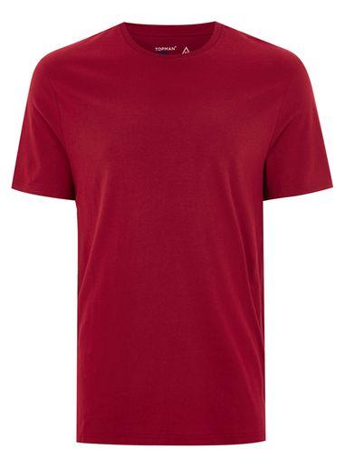 Topman Mens Red Slim T-shirt