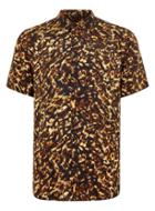 Topman Mens Multi Leopard Print Short Sleeve Shirt