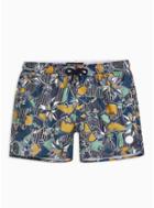 Native Youth Mens Multi Native Youth Geometric Floal Swim Shorts