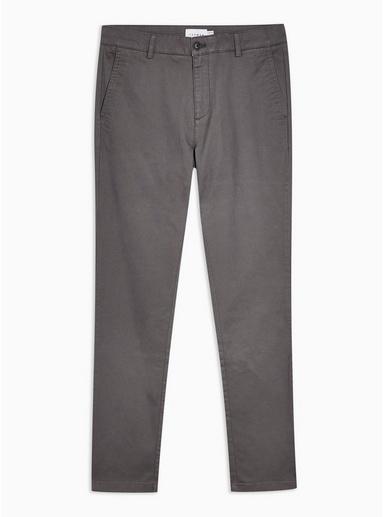 Topman Mens Grey Charcoal Gray Stretch Skinny Chinos