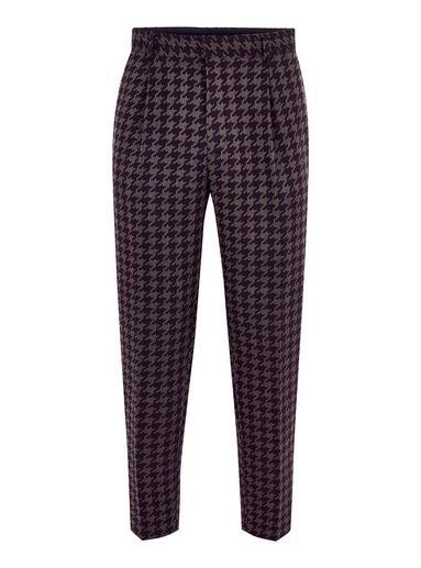 Topman Mens Purple Houndstooth Trousers
