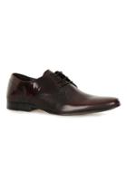 Topman Mens Red Burgundy Patent Derby Shoes
