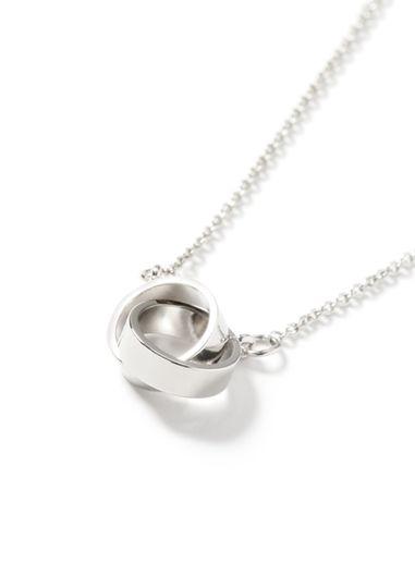 Topman Mens Gold Silver Look Loop Ring Necklace*