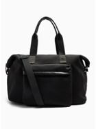 Topman Mens Black Neoprene Holdall Bag