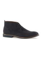 Topman Mens Blue Navy Faux Suede Chukka Boots