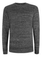 Topman Mens Mid Grey Grey And White Slub Slim Fit Sweater
