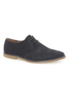 Topman Mens Brown Navy Faux Suede Derby Shoes