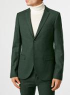 Topman Mens Dark Green Ultra Skinny Fit Suit Jacket