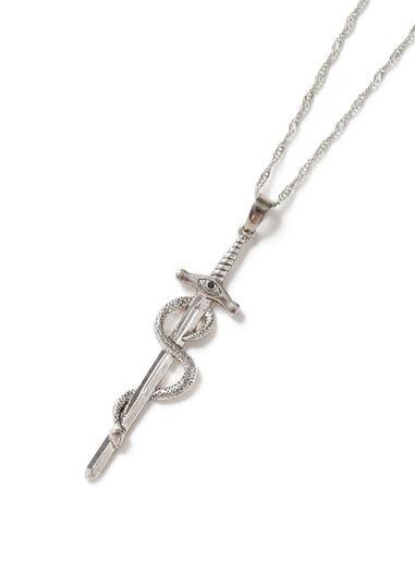 Topman Mens Silver Snake Necklace*