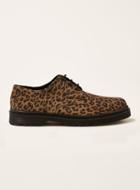 Topman Mens Multi Leopard Print Suede Crew Lace Shoes