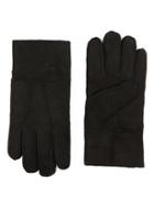 Topman Mens Black Sheepskin Gloves