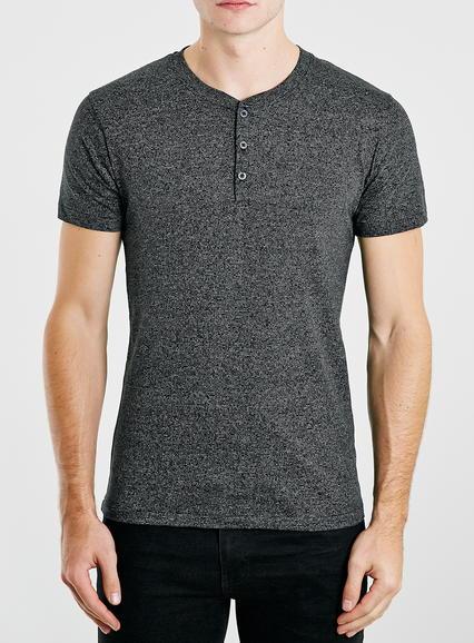Topman Mens Black Selected Homme Grey T-shirt