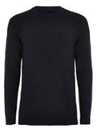 Topman Mens Blue Selected Homme High Neck Knitted Sweater