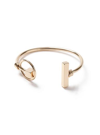 Topman Mens Gold Geometric Shape Bangle*