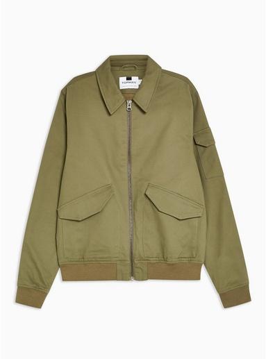 Topman Mens Khaki Ma2 Bomber Jacket