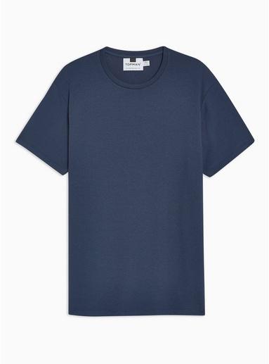 Topman Mens Navy Short Sleeve Knitted T-shirt