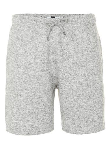 Topman Mens Ecru Grey And Off White Marl Jersey Shorts