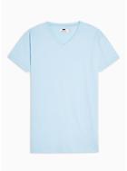 Topman Mens Pale Blue V-neck T-shirt
