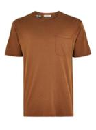 Topman Mens Khaki Selected Homme Brown T-shirt