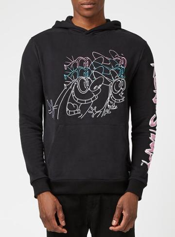 Topman Mens Nickelodeon Black Ren And Stimpy Hoodie