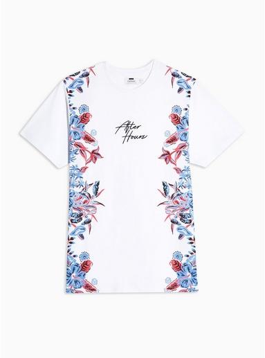 Topman Mens White Side Floral T-shirt
