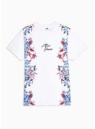 Topman Mens White Side Floral T-shirt