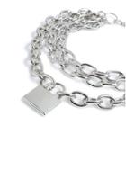 Topman Mens Silver Layered Padlock Necklace*