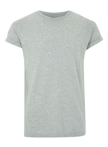Topman Mens Green Slub Muscle Fit T-shirt