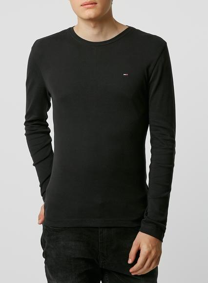 Topman Mens Tommy Hilfiger Black Rib T-shirt
