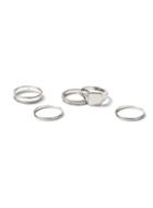 Topman Mens Silver Signet Rings*