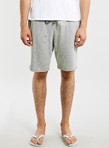 Topman Mens Green Khaki Slub Loungewear Shorts
