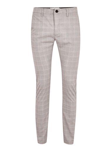 Topman Mens Grey Gray And Pink Check Pants