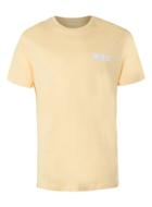 Topman Mens Light Yellow Symbols Print T-shirt