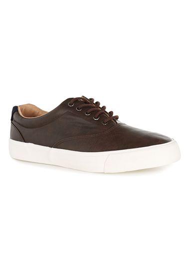 Topman Mens Brown Miles Oxford Trainers
