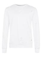 Topman Mens Criminal Damage White Distressed Shoreditch Sweatshirt*
