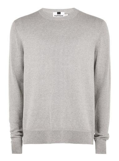 Topman Mens Cream Twist Hem Stitch Jumper
