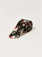 Topman Mens Black Floral Tie