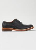 Topman Mens Selected Homme Black Leather Brogues