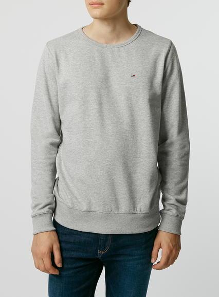 Topman Mens Mid Grey Tommy Hilfiger Grey Long Sleeve Top