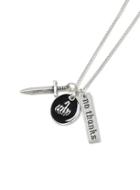 Topman Mens Black Silver Dagger Necklace*