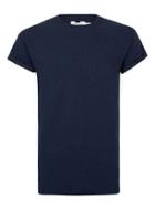 Topman Mens Blue Navy Linen Mix Muscle Fit T-shirt