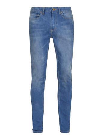 Rise Mid Blue Washed Stretch Skinny Jeans