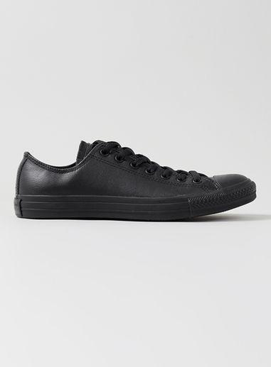 Topman Mens Converse Black Leather Sneakers