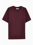 Topman Mens Red Burgundy Oversized T-shirt