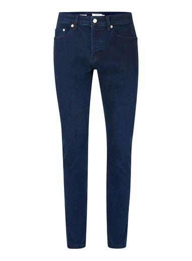 Topman Mens Blue Wash Rinse Stretch Skinny Jeans