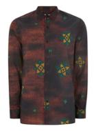 Topman Mens Multi Herringbone Print Shirt