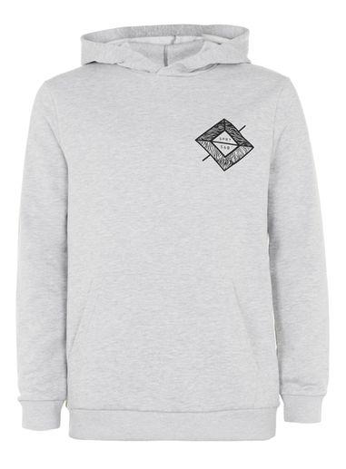 Topman Mens Grey Prepare Logo Print Hoodie